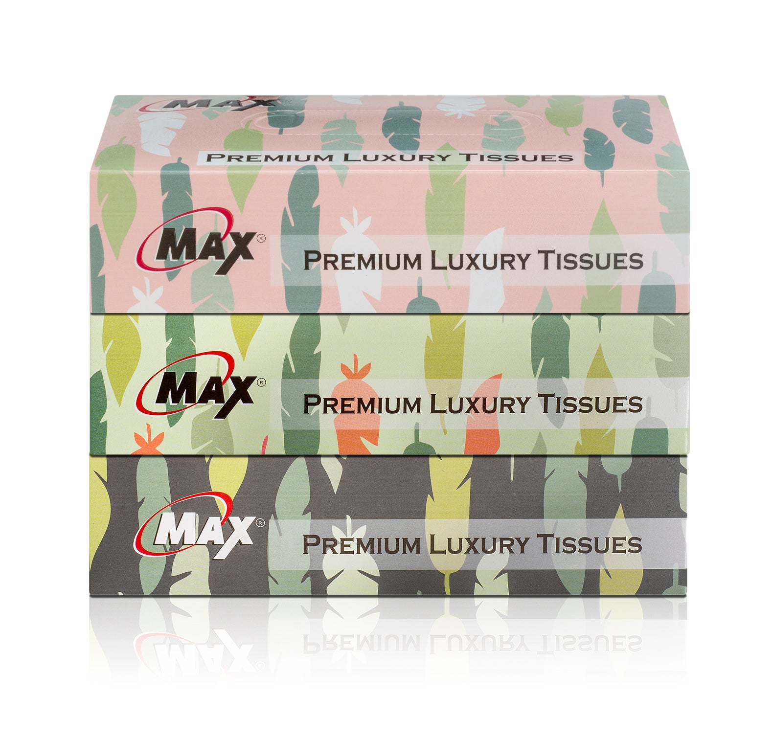 Max Facial Tissue Autumn Leaf - 80 Pulls | Virgin Facial Tissue Box | Pack of 12