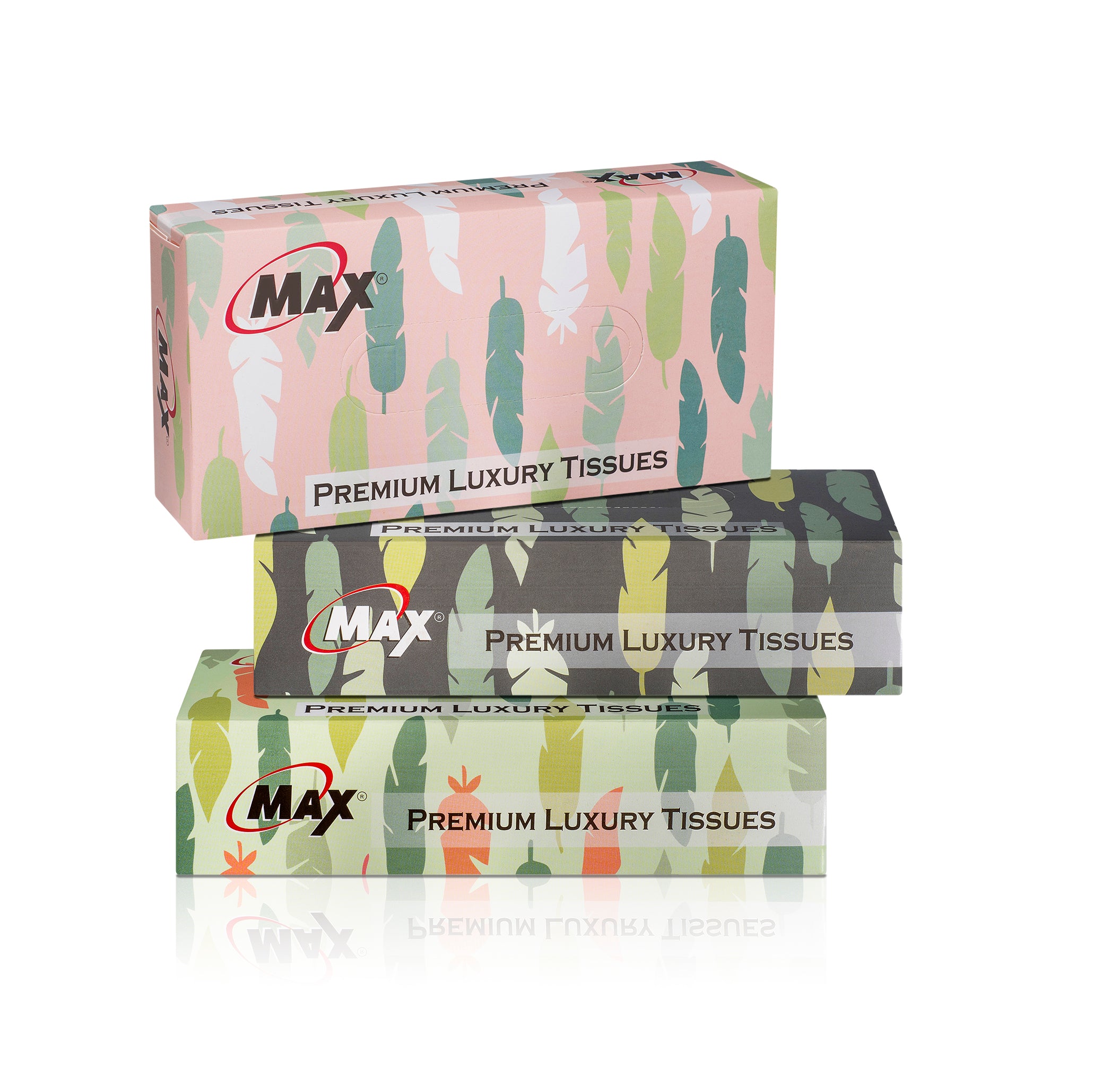 Max Facial Tissue Autumn Leaf - 80 Pulls | Virgin Facial Tissue Box | Pack of 12