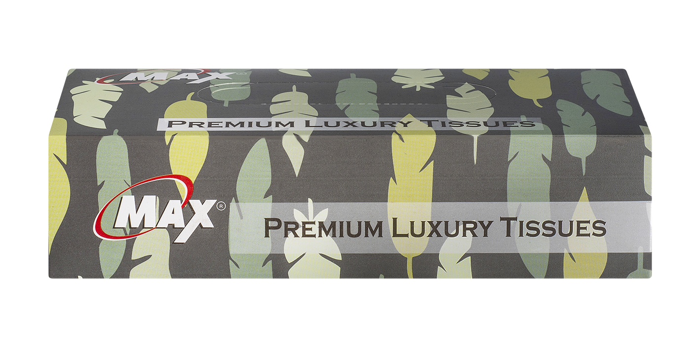 Max Facial Tissue Autumn Leaf - 80 Pulls | Virgin Facial Tissue Box | Pack of 12