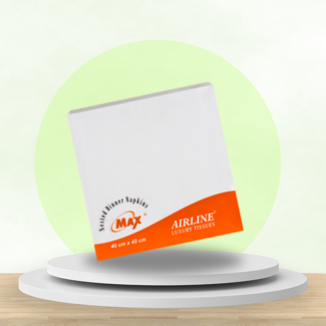 Max Airline Nested 40 cm x 40 cm – 2 Ply Virgin Laminated Tissue Napkin |